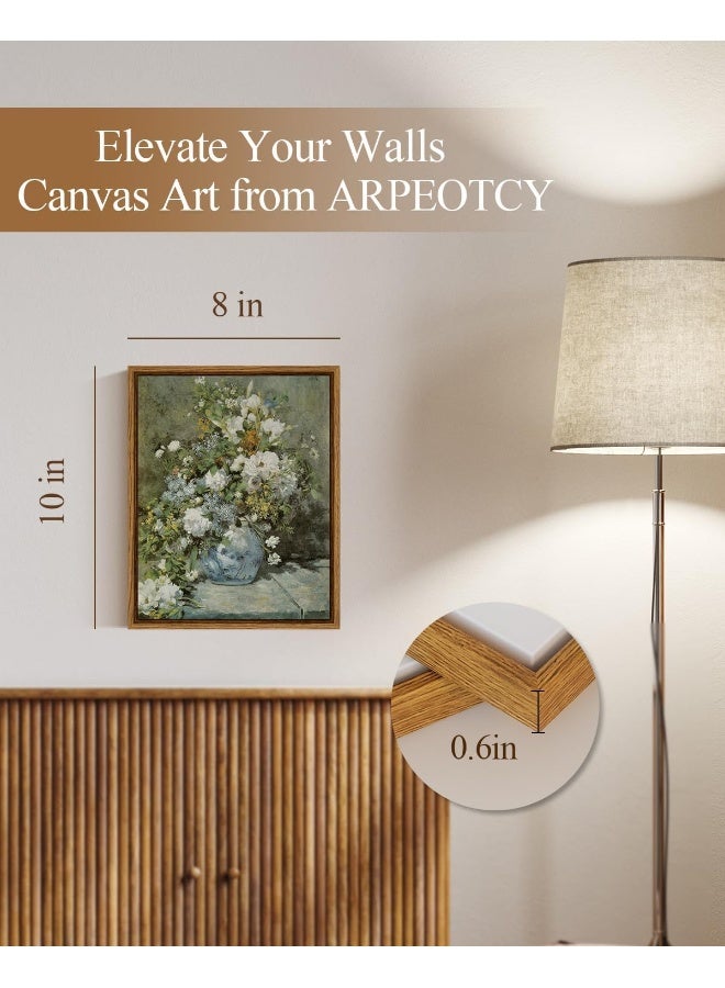Home Trove Vintage French Flower Framed Canvas Art Home Decor  - Image 4
