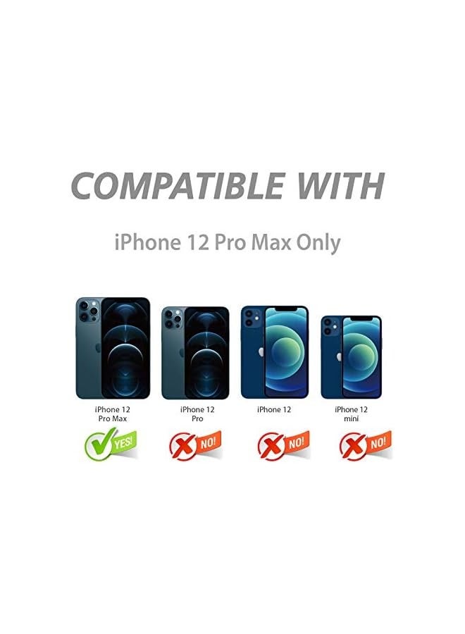 PROMASS iPhone 12 Pro Max Camera Lens Protector, Premium Tempered Glass Film Aluminum Alloy Camera Ring Cover Protection Fit for iPhone 6.7 inch, Pacific Blue - Image 2