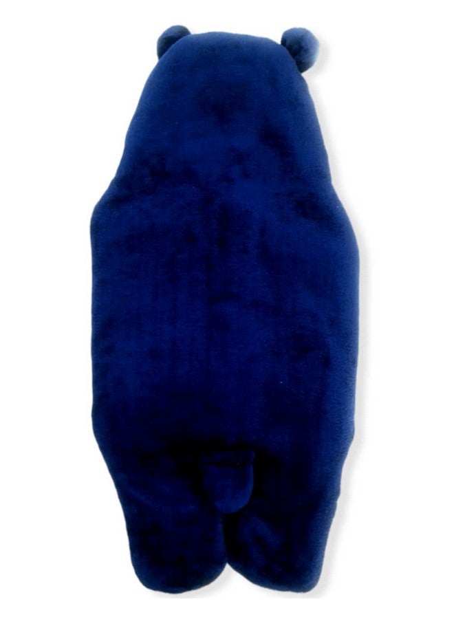 براندون مجموعة هدايا مكونة من بطانيات أطفال حديثي الولادة من الفلانيل القابل للارتداء من عمر 0 إلى 6 أشهر، بطانية ملفوفة بغطاء للرأس، أزرق سماوي، أزرق داكن، لطيفة على البشرة - Image 4