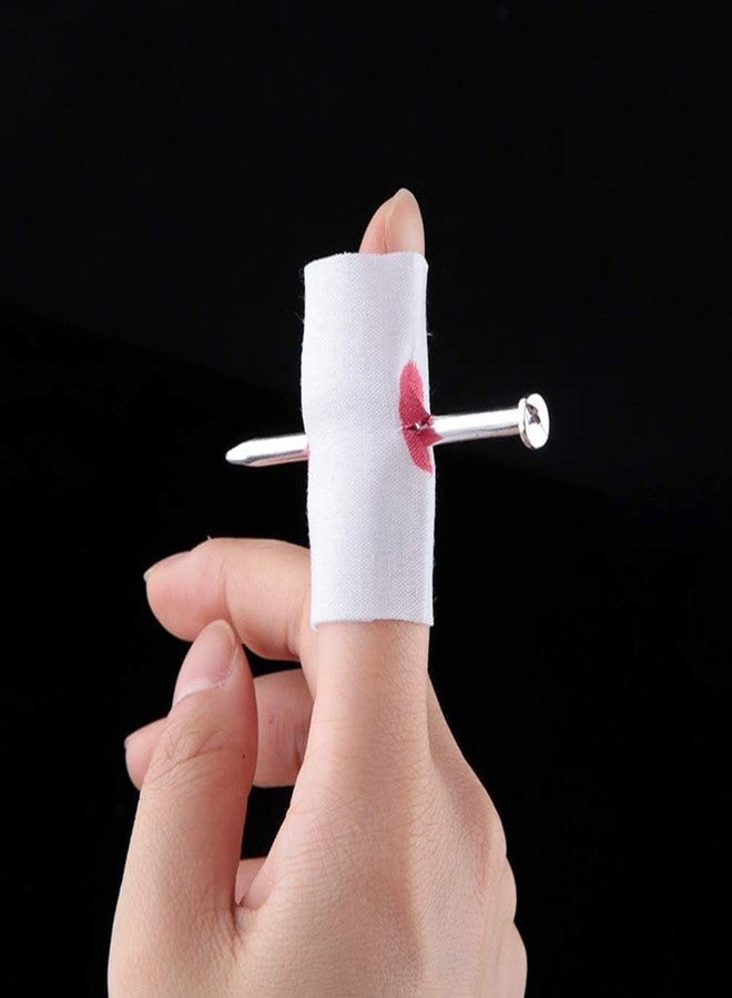 aoukoslt Scary Prank Props Funny Trick Accessories Horrific Items, Fake Nail Through Finger Prank for April Fool Carnival Party Halloween Bloody Finger Parts, Gags and Practical Joke Toys - Image 1