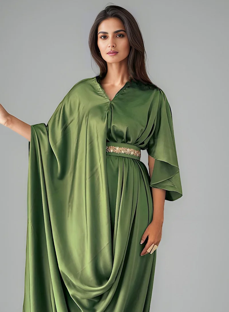 ECSTACY Pleat Drape Gown