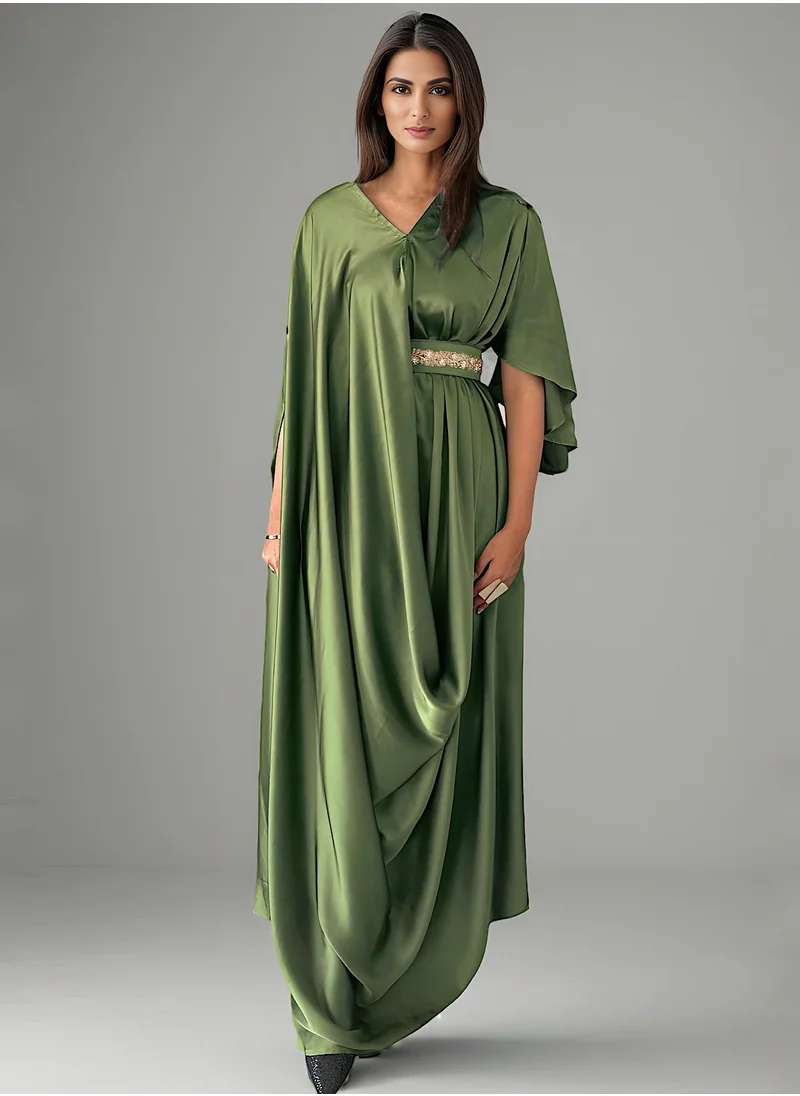 ECSTACY Pleat Drape Gown