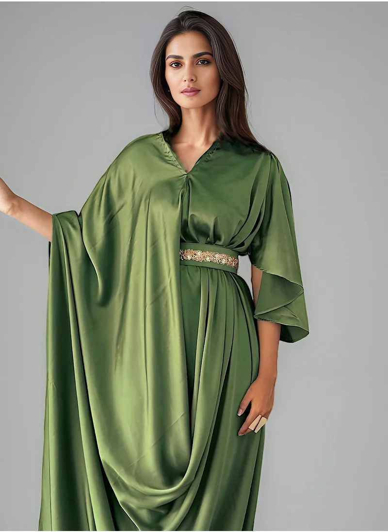 إكستاسي Pleat Drape Gown