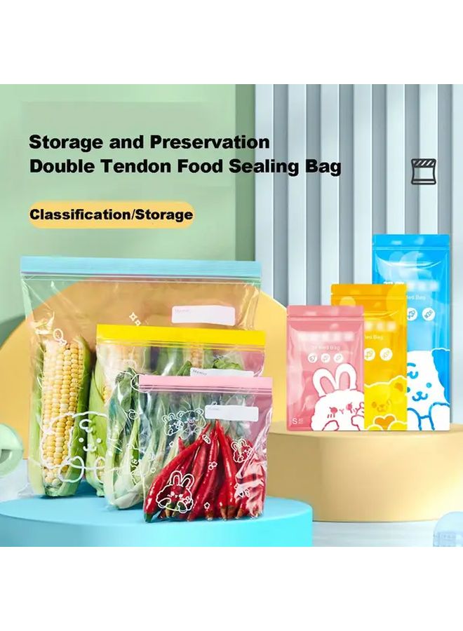 40PCS Reusable Thickened Self Sealing Food Storage Bags For Refrigerator Freshness - Image 1