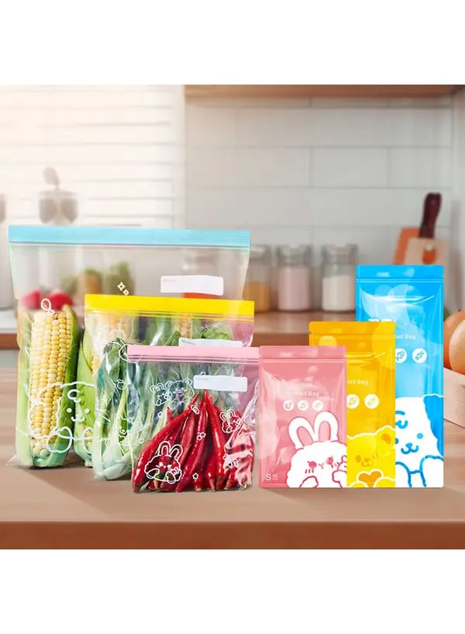 40PCS Reusable Thickened Self Sealing Food Storage Bags For Refrigerator Freshness - Image 4