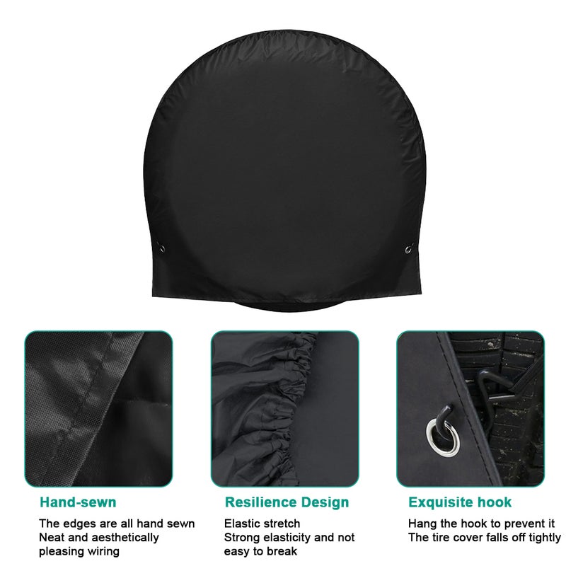 إليفانت بوت غطاء إطار ELEPHANTBOAT® لإطارات 30-32 بوصة، قماش أكسفورد مقاوم للأشعة فوق البنفسجية 210D، واقي عجلات قابل لإعادة الاستخدام ومقاوم للماء والطين للسيارة، SUV، RV، مقطورة، عبوة من 1 - Image 3