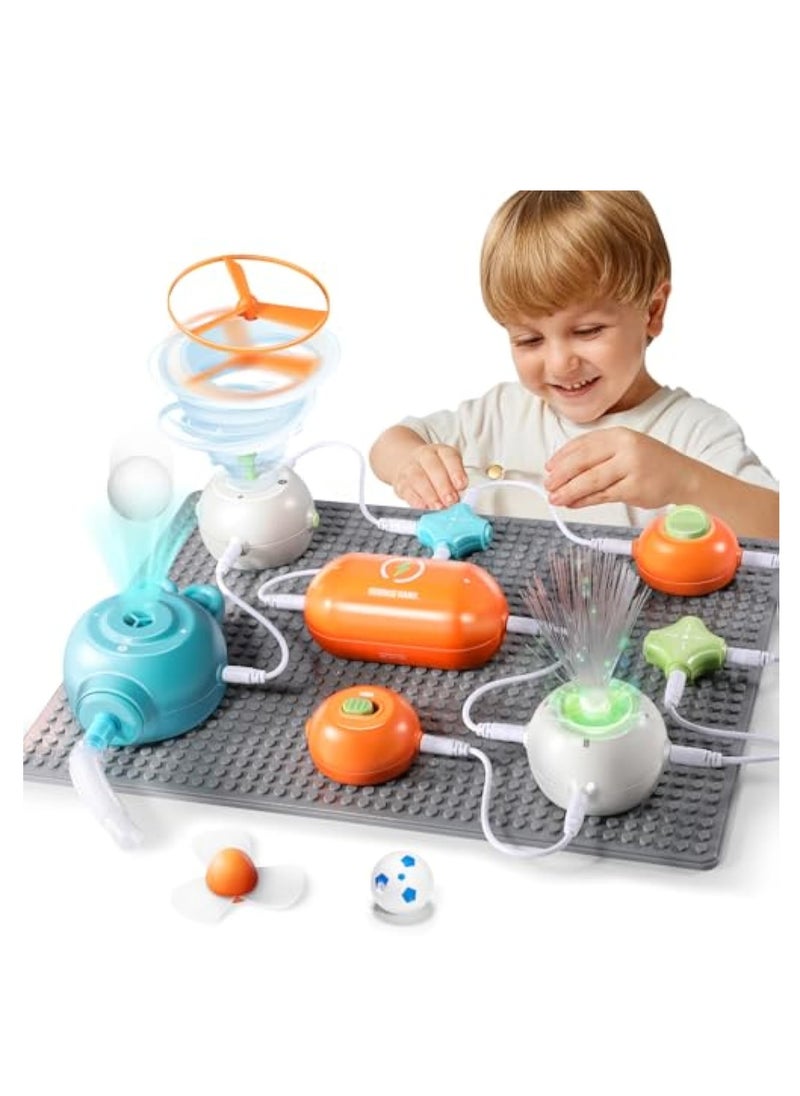 KASTWAVE Electronics Exploration Kit, Circuit Kits for Kids Age 3-12, 22PCS Circuit Blocks Board, DIY Science Kit, with 65+ Projects, Science Kit for Boys Girls, Full Color Project Manual, STEM Educational Toy  - Image 1