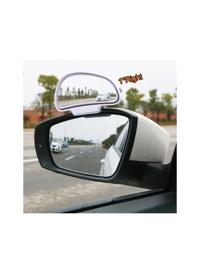1-Pair Adjustable Wide Angle Side Rear Car Mirrors,Blind Spot Snap Way for Parking Auxiliary Rear View Mirror,Colour White - Image 4