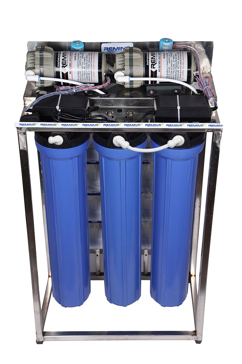 Remino 100 LPH Commercial RO Water Purifier with Fully Automatic Function, TDS Adjuster, Dust Protective Cover, Blue - Image 2