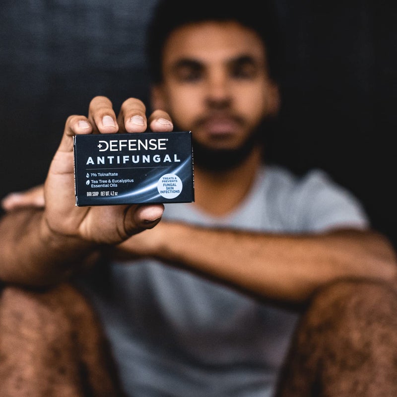 Defense Soap صابون مضاد للفطريات ديفنس - عبوة 2 | حكة الرياضي، السعفة، قدم الرياضي، فطريات الجلد | علاج مضاد للفطريات طبي (بارين، بدون علبة) - Image 3