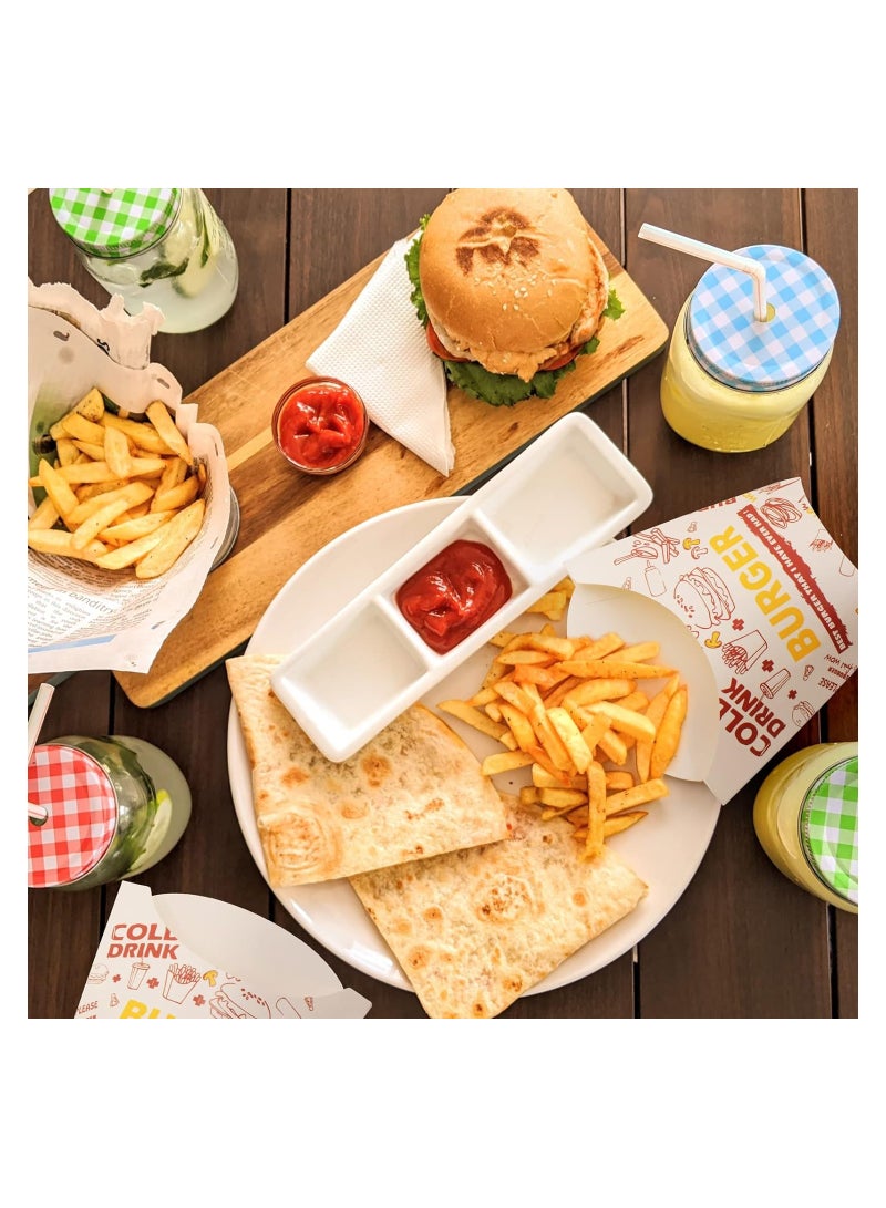 SYOSI 100PCS French Fry Box, French Fries Holder Cardboard, French Fry Cups Paper, Burger Container, Snack Bags, Clear Pattern Stand Packaging, Fast food Takeout for Party Charcuterie Home - Image 5