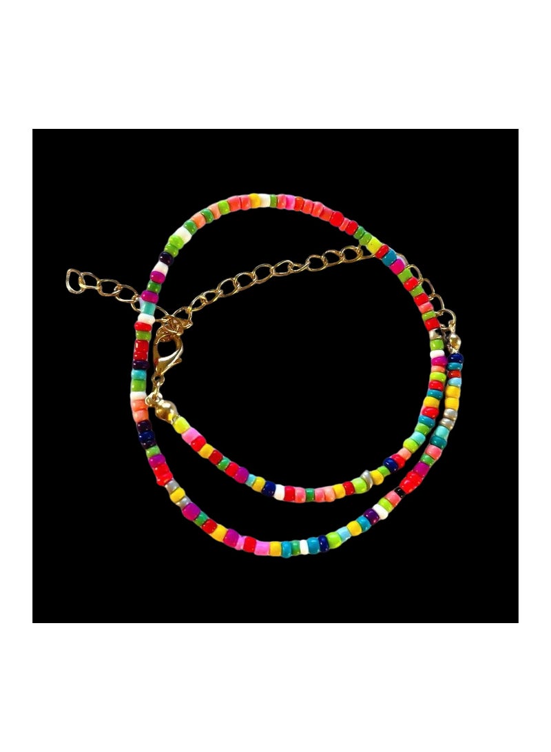 Beaded 3 in one necklace.
