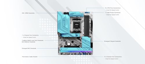 ASRock X870 Pro RS AMD Ryzen Socket AM5 ATX Motherboard DDR5 DIMMs 8000 MHz 256 GB PCIe Gen5 SATA3 6.0 Gb/s - Image 4