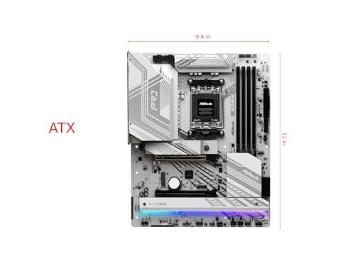 ASRock X870 Pro RS AMD Ryzen Socket AM5 ATX Motherboard DDR5 DIMMs 8000 MHz 256 GB PCIe Gen5 SATA3 6.0 Gb/s - Image 2