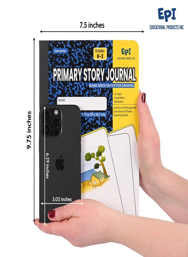 EPI Marble Hardcover Primary Ruled Composition Notebook | 200 Pages (100 Sheets), 9.75 x 7.5 in, Sturdy Sewn Binding | School, Office, Journaling, Notes - 12 Pack - Image 3