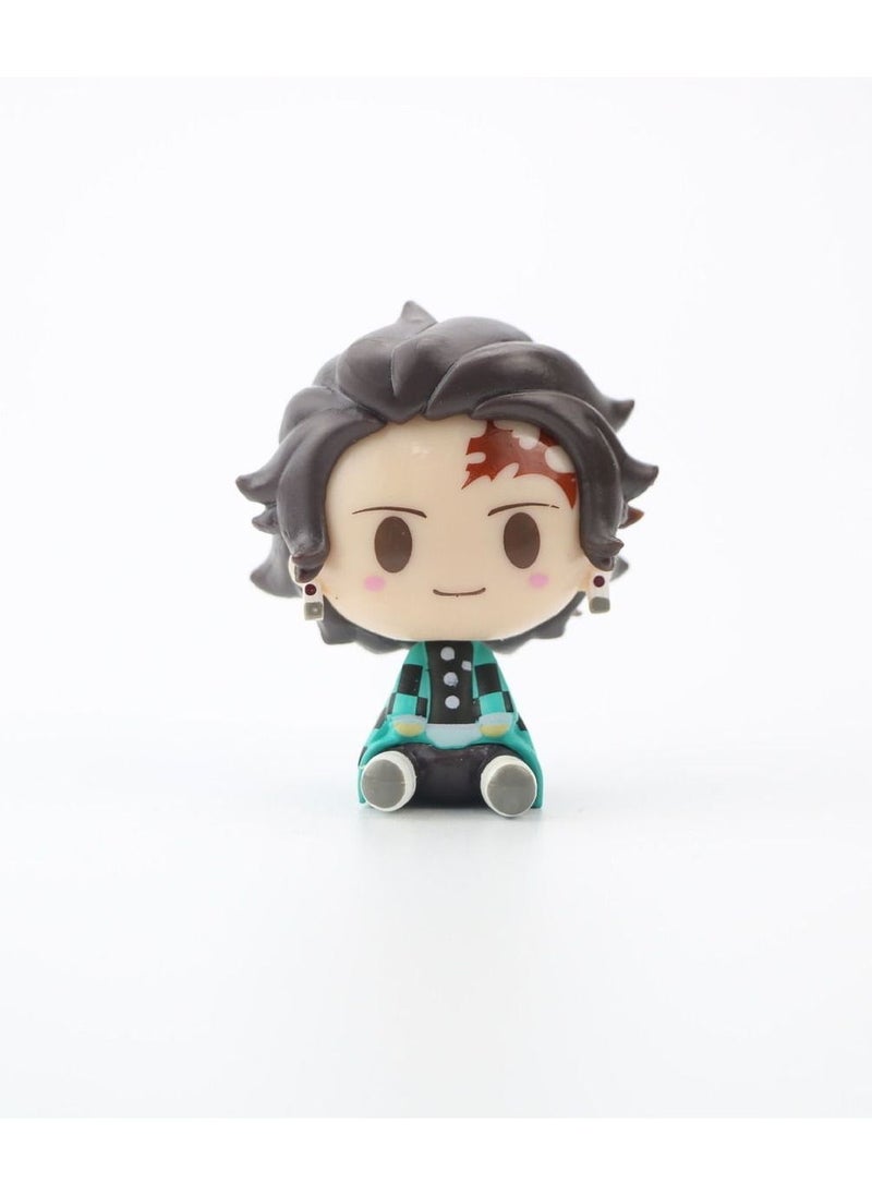 Exlene 4 Style Q Version Demon Slayer Sitting Ghost Doll Tanjiro Nidouzi Inosuke Zenizu Figure Action Figure Movie Model Toys Doll  - Image 4