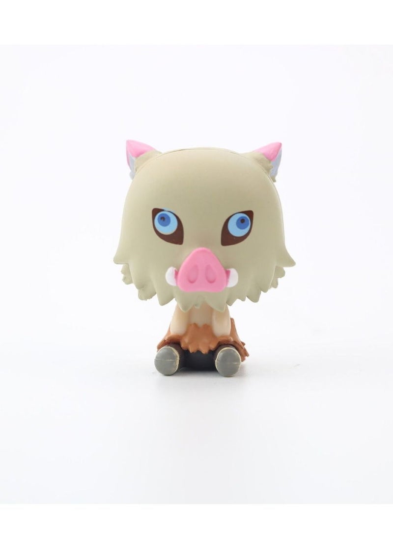 Exlene 4 Style Q Version Demon Slayer Sitting Ghost Doll Tanjiro Nidouzi Inosuke Zenizu Figure Action Figure Movie Model Toys Doll  - Image 5