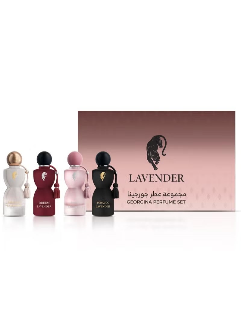 لافندر مجموعة عطر جورجينا 75 مل 4 قطع - Image 2