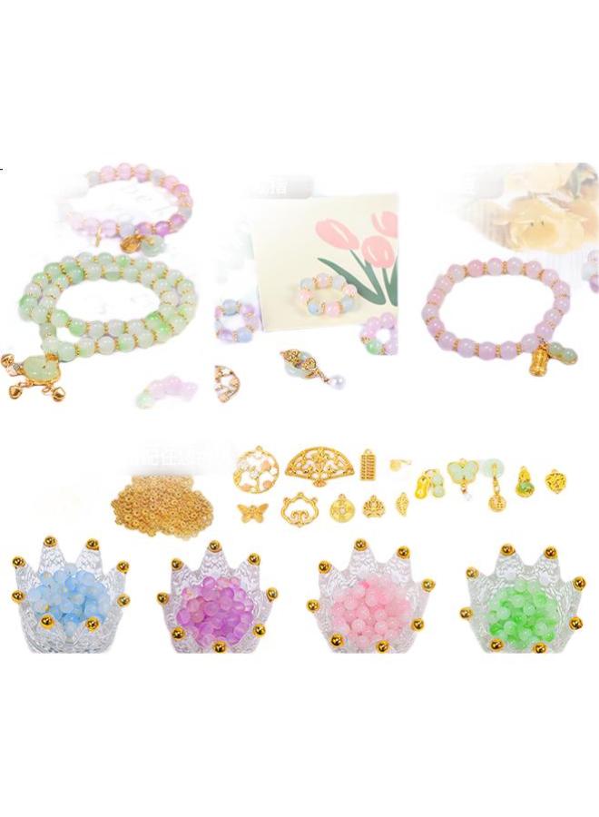 Eaglestone New Year Gift Children'S Pretend Play Jewelry Box Girls Birthday Gift 7-14 Years Diy Beaded Hair Accessories Gift Box - Image 1