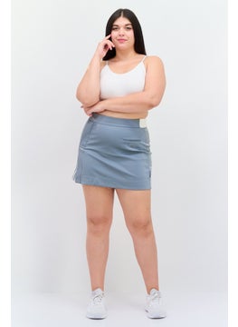 adidas Originals Women Sportswear Fit Brand Logo Outdoor Skirt, Grey  - Image 2
