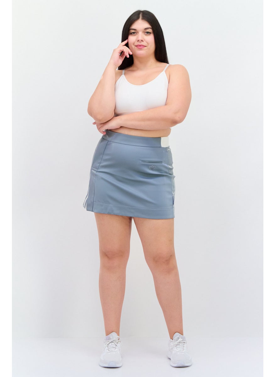 adidas Originals Women Sportswear Fit Brand Logo Outdoor Skirt, Grey  - Image 2
