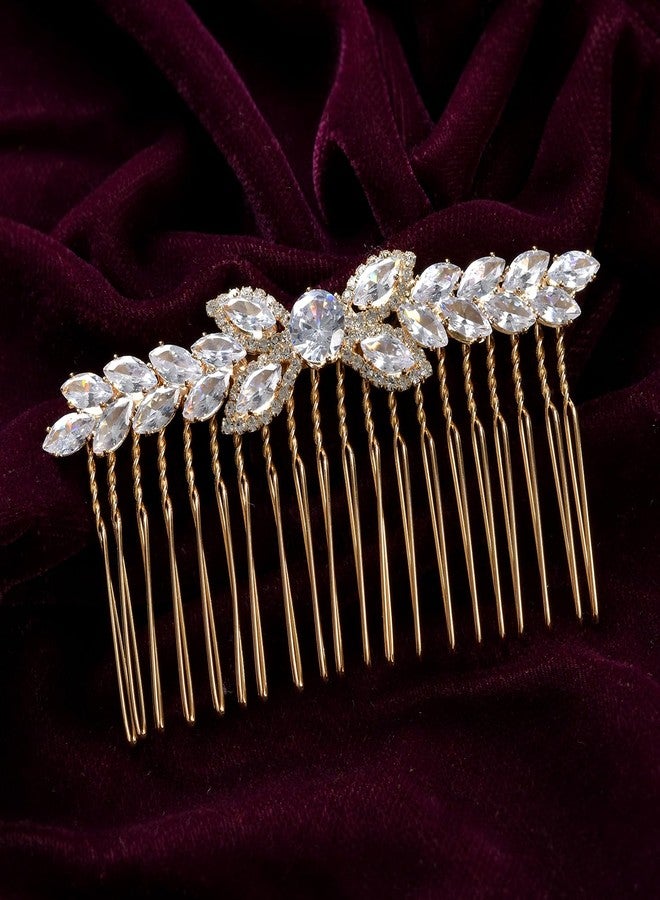 VOYLLA Royal Romance Elsa Comb Pin Hair Accessories|Comb Pin Hair Accessories For Women|Women Hair Accessories|Gift For Women|American Diamond|Wedding|Cocktail|Love|Heart|Party|Valentine Gift - Image 3