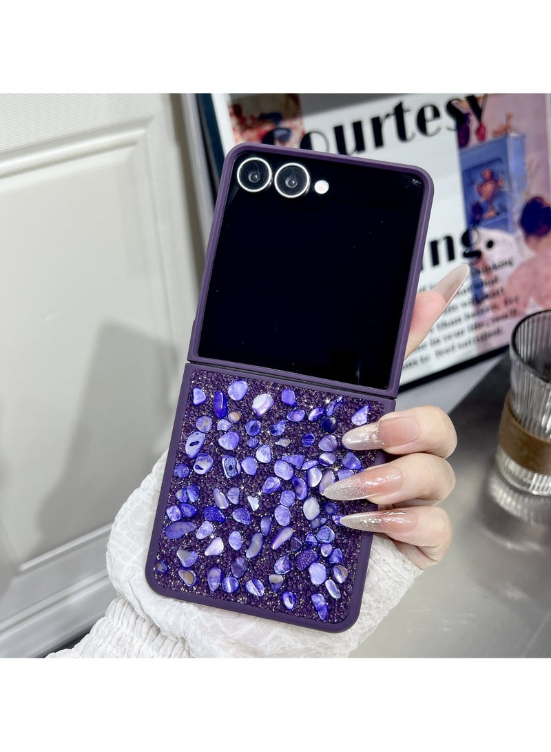 general Samsung Z Flip7 Flash Rhinestone Gemstone Silicone Case! Simple all-inclusive + rhinestone embellishment, anti-slip and anti-slip folding without obstruction - Image 1