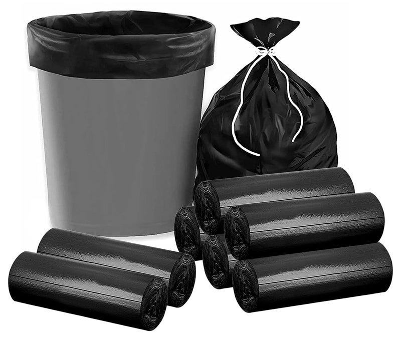 Kuber Industries أكياس قمامة صغيرة صديقة للبيئة سعة 5 لتر من كوبر إندستريز 210 قطعة أكياس قمامة قوية خالية من الروائح ومضادة للتسرب لتغطية سلة المهملات في المطبخ 19 × 17 بوصة باللون الأسود - Image 1