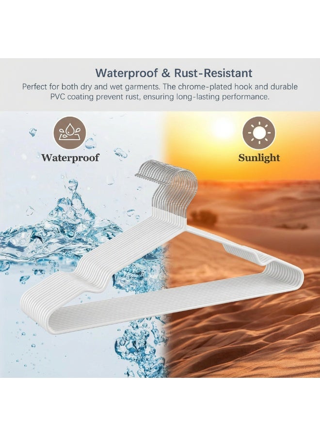 ZAYVA 50-Piece Non-Slip Hanger Set, Heavy Duty & Space Saving for Clothes - White - Image 5