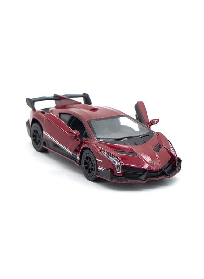 Kinsmart Lamborghini Veneno 1/36 Diecast Metal Toy Model (Red)  - Image 1