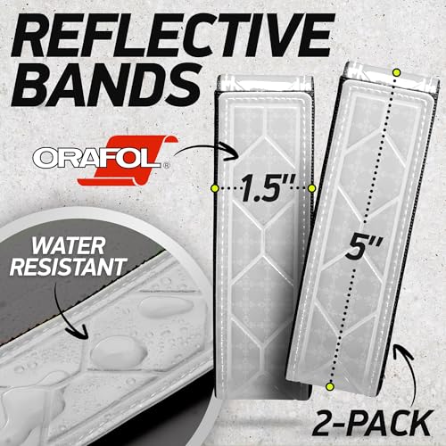 Byllstore Reflective Backpack Bands | High-Visibility Orafol Reflectors | Hook-and-Loop Closure | 1.5″ x 5″ | White (2-Pack) - Image 4