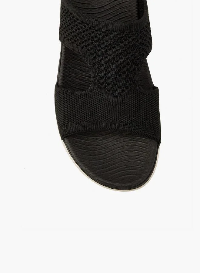 Flora Bella By Shoexpress Textured Slip-On Sandals