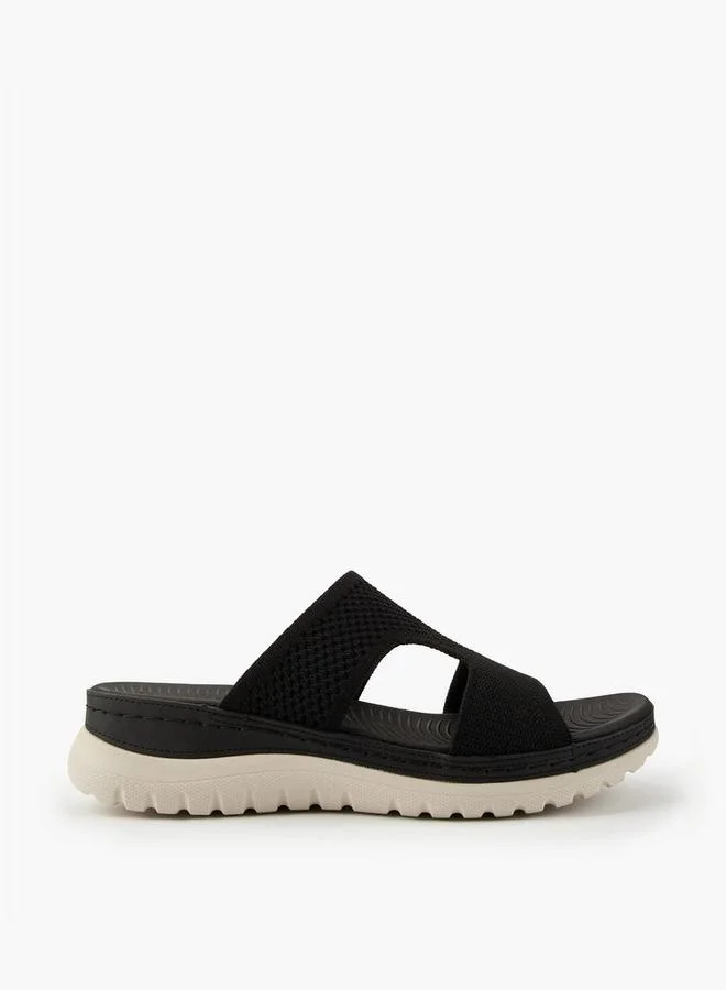 Flora Bella By Shoexpress Textured Slip-On Sandals