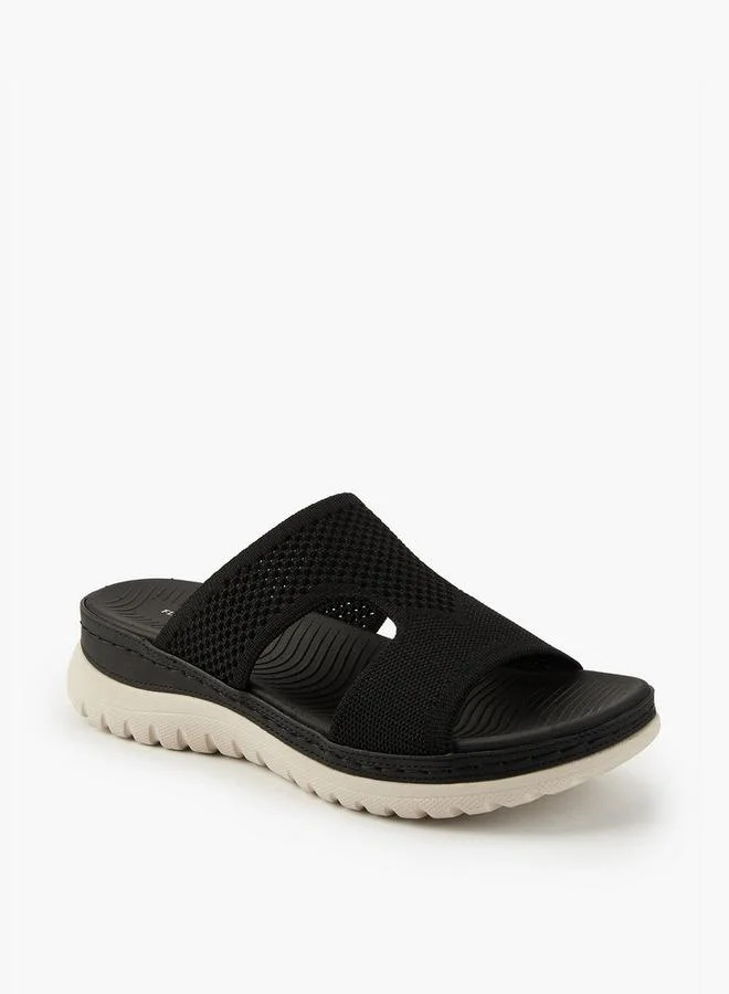Flora Bella By Shoexpress Textured Slip-On Sandals