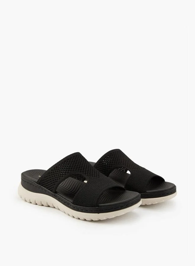 Flora Bella By Shoexpress Textured Slip-On Sandals