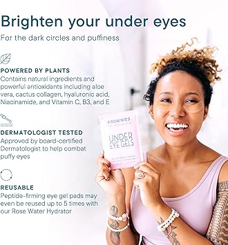 Frownies Eye Gel Patches 3 pack Moisturising treatment for puffy bags under around eyes Anti Wrinkle - Image 2