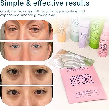 Frownies Eye Gel Patches 3 pack Moisturising treatment for puffy bags under around eyes Anti Wrinkle - Image 5