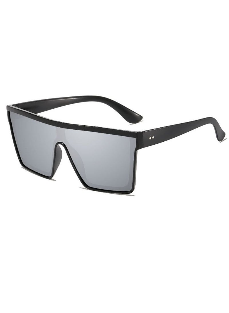 النظارات الشمسية ، النظارات الشمسية الكبيرة المربع للرجال والنساء ، 2Pcs مضاد للأشعة فوق البنفسجية ضد التعب العين كبيرة شقة العلوية العصرية قبعة الشمس بلا إطار النظارات الشمسية ، مناسبة للسفر بالسيارة - Image 3