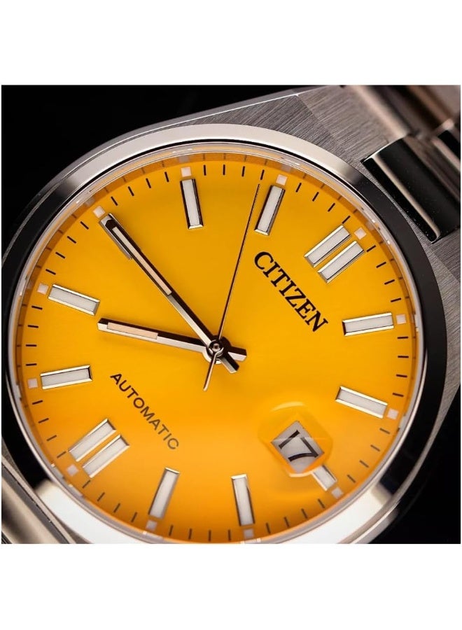 Men's Tsuyosa Automatic Yellow Dial Watch - NJ0150-81Z