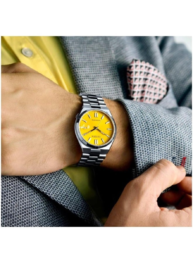 سيتيزن ساعة تسويوسا أوتوماتيكية للرجال بمينا أصفر - NJ0150-81Z - Image 4