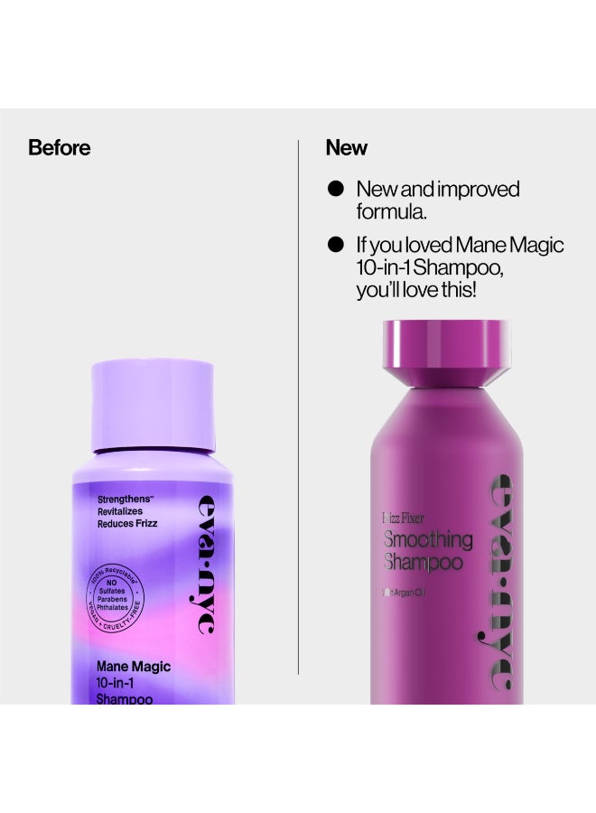 Eva NYC AntiFrizz Shampoo with Argan Oil Sunflower Seed Oil Soft Manageable Shiny Nourished Hair For Frizzy Medium to Thick Hair Types Warm Vanilla Scent 10 fl oz - Image 4