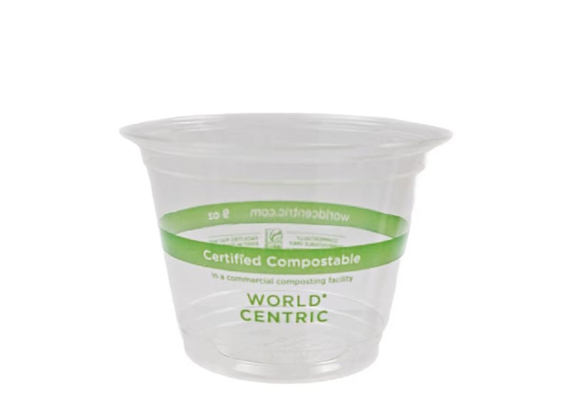World Centrics 100 Biodegradable 100 Compostable PLA 9 Oz Cold Cup Package of 200