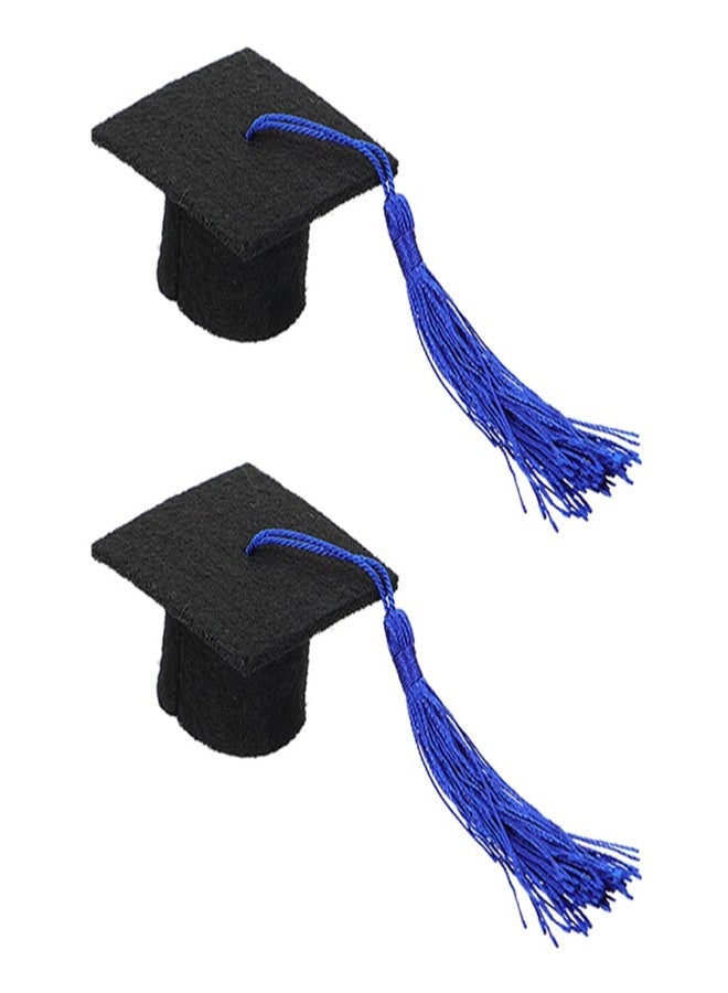 BESTOYARD 2Pcs Dog Doctoral Caps with Tassel Graduation Party Costume for Small Pets Adorable Decorative Pet Hats for Celebrations - Image 2