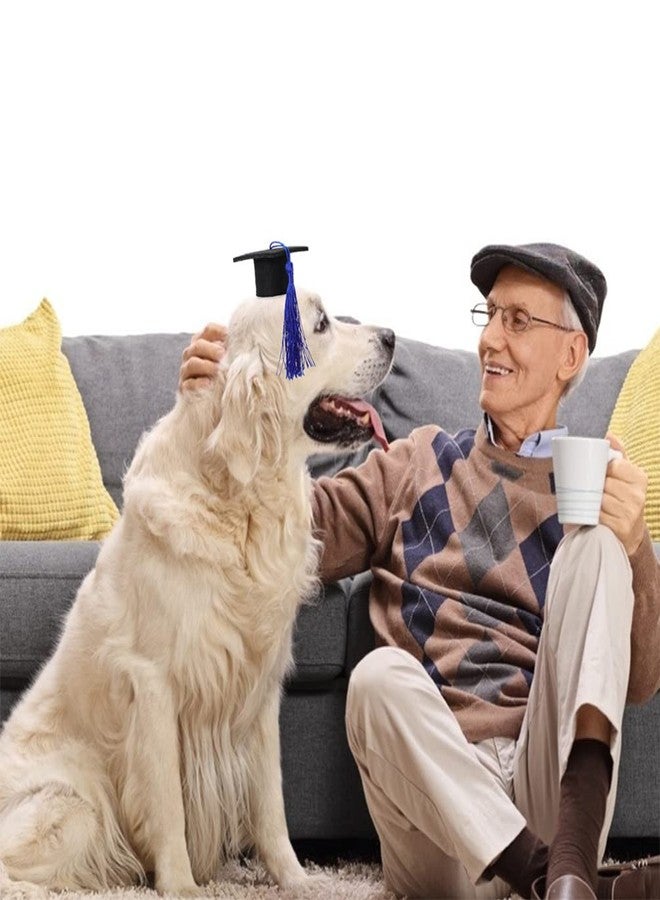 BESTOYARD 2Pcs Dog Doctoral Caps with Tassel Graduation Party Costume for Small Pets Adorable Decorative Pet Hats for Celebrations - Image 3