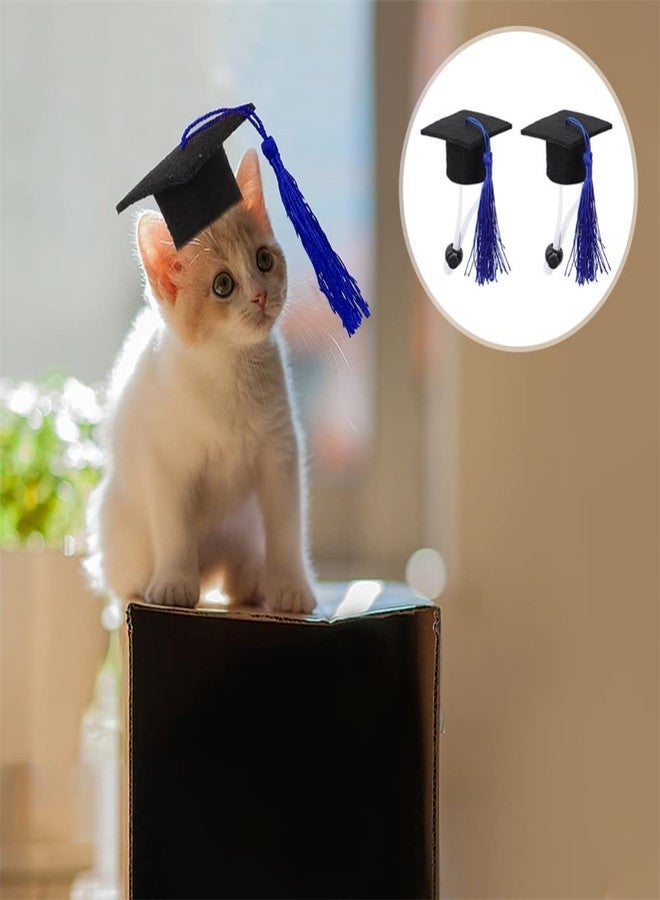 BESTOYARD 2Pcs Dog Doctoral Caps with Tassel Graduation Party Costume for Small Pets Adorable Decorative Pet Hats for Celebrations - Image 5