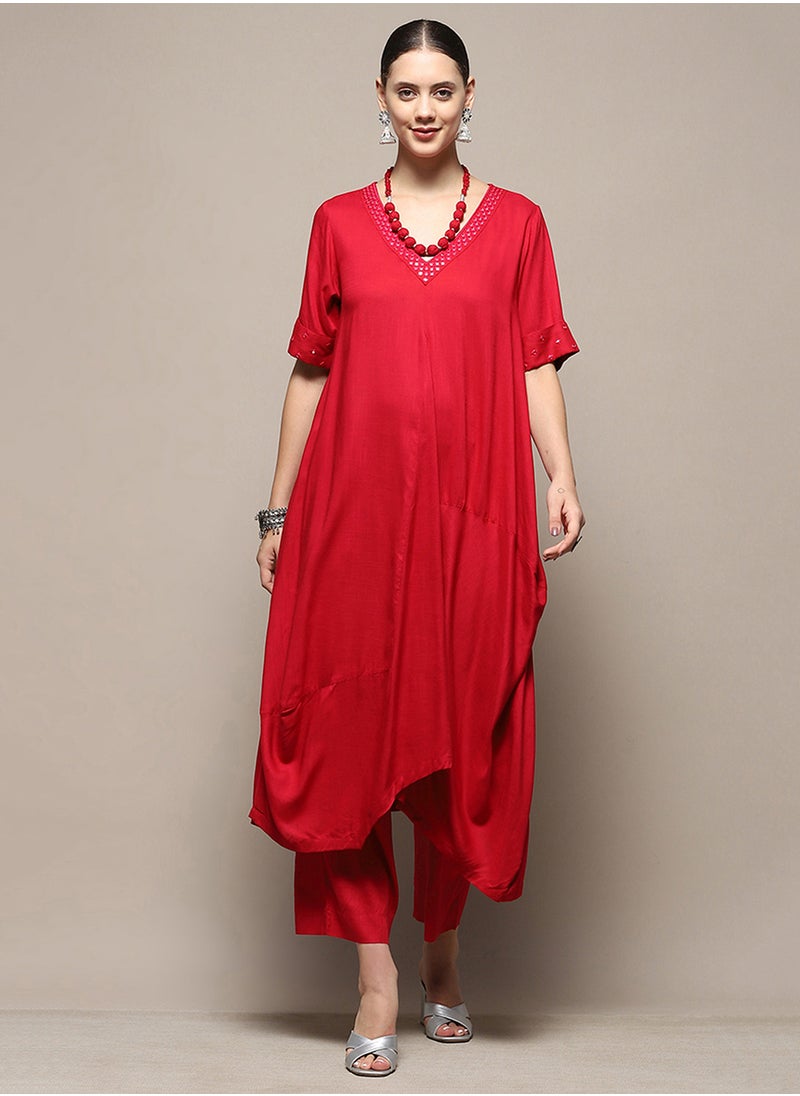 Biba 2 Pc Embellished Kurti & Dhoti Set  - Image 1