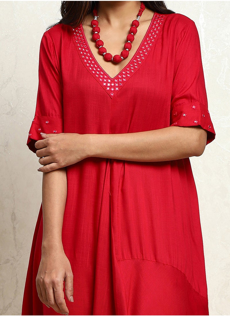 Biba 2 Pc Embellished Kurti & Dhoti Set  - Image 5