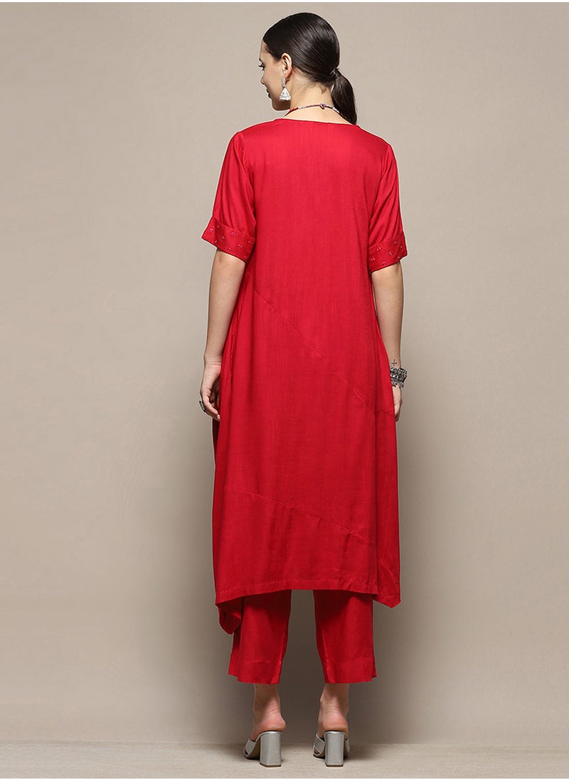 Biba 2 Pc Embellished Kurti & Dhoti Set  - Image 2