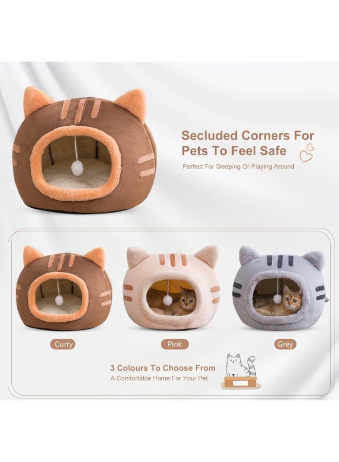 A.M Cat Bed Cat Basket for Large Cats, Washable Cat House for Cats and Dogs, Soft and Cosy Cat Cave with Removable Inner Cushion, Warm Pet Cave with Non-Slip Underside - Image 4