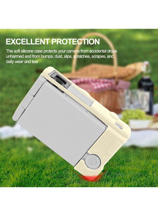 Easy Hood ZV-1F Camera Case, Soft Silicone Rubber Protective Cover Skin for Sony ZV1F/ZV-1 II/ZV-1M2/ZV-1 Mark II Vlog Camera, Slim Fit Body Skin DSLR Camera Sleeve Protection (White) - Image 3